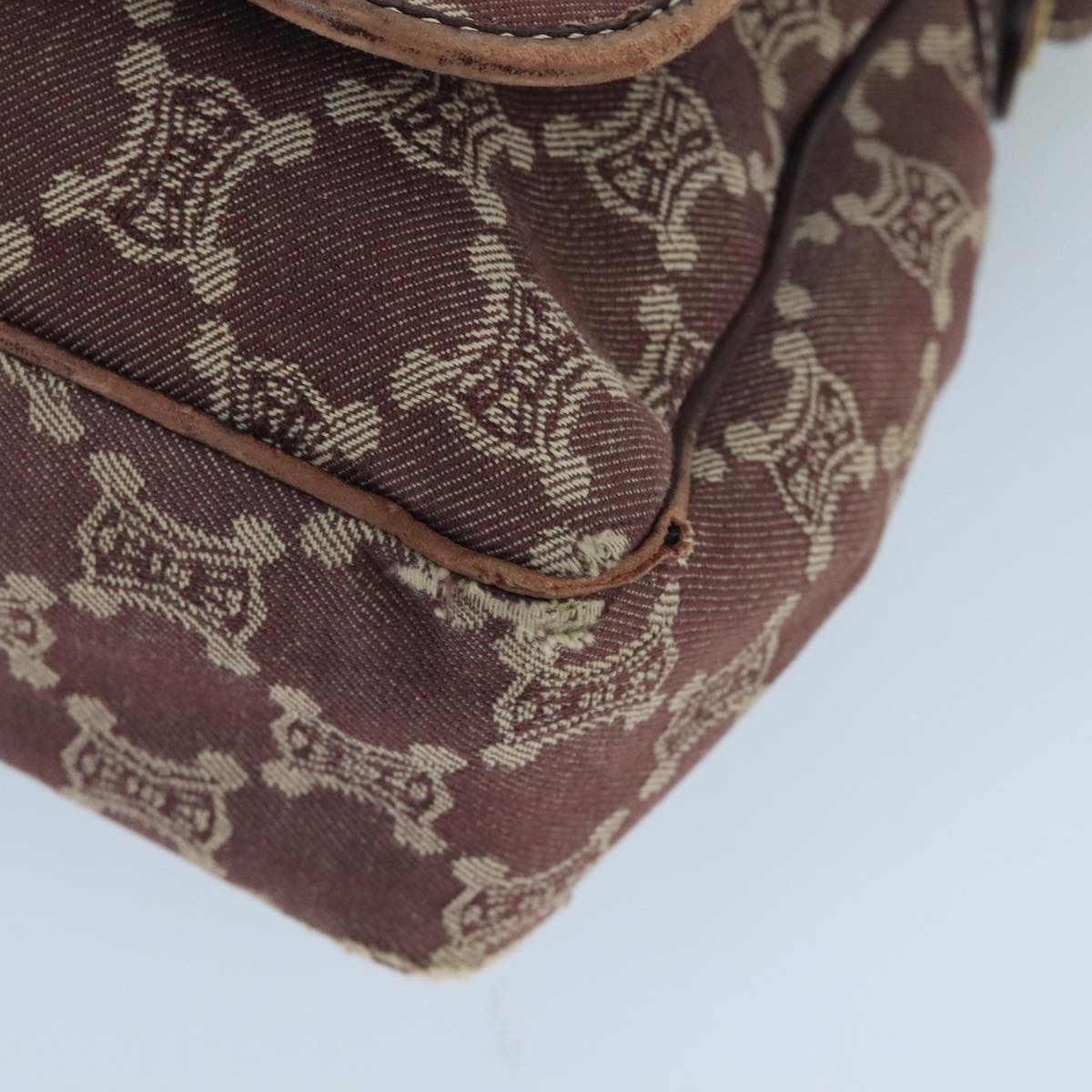 CELINE Paris Macadam Canvas Shoulder Bag Bordeaux - 9