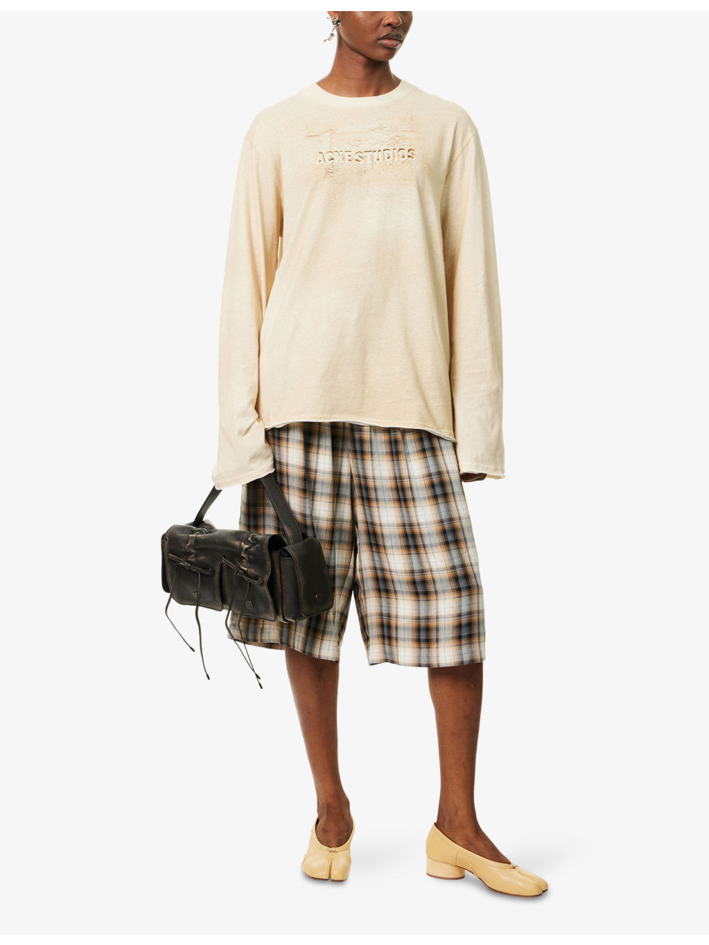 Logo-Print Long-Sleeve Relaxed Cotton-Jersey T-Shirt - 2
