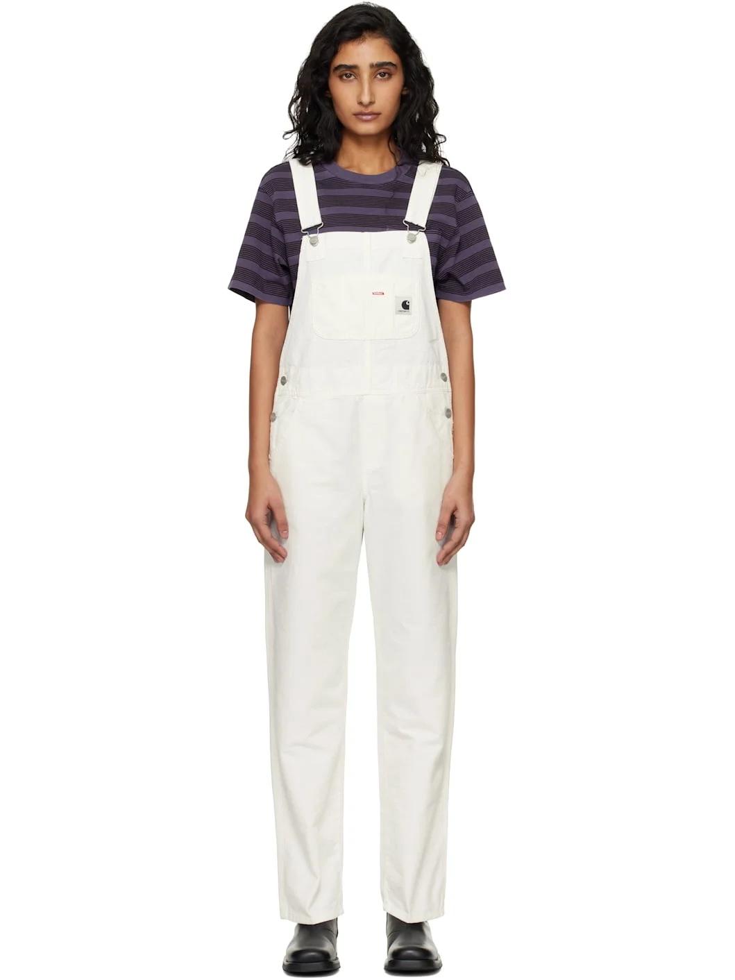 White Bib Straight Overalls - 1