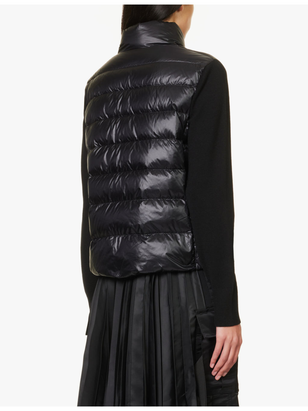 Funnel-neck brand-patch regular-fit shell-down jacket - 4