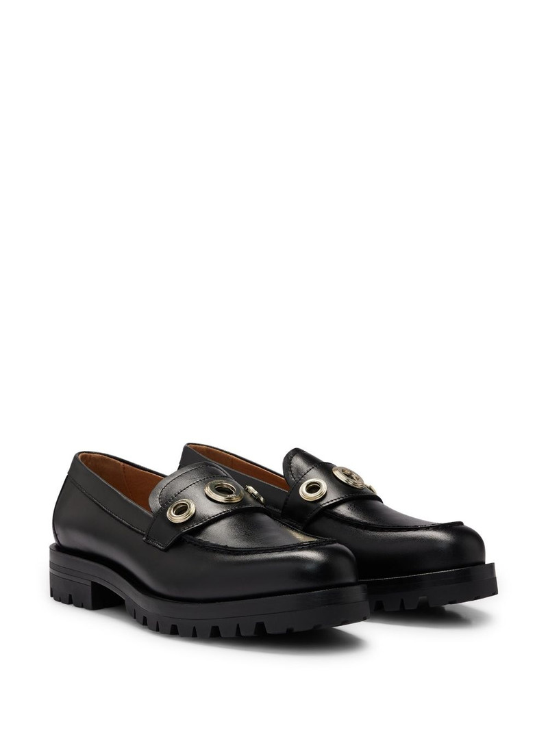 BOSS Helen 40mm eyelet-embellished loafers outlook