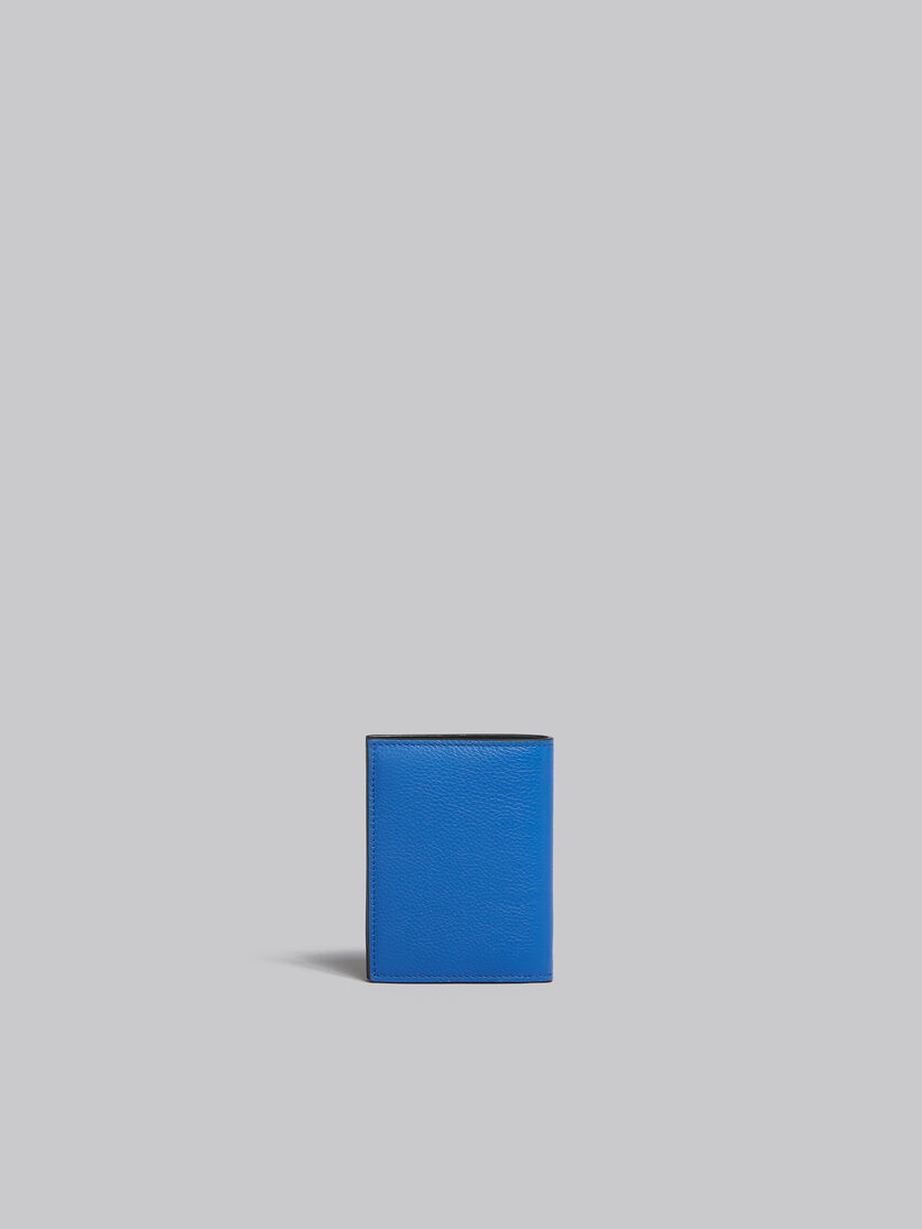 BLUE LEATHER BIFOLD WALLET WITH MARNI MENDING - 3