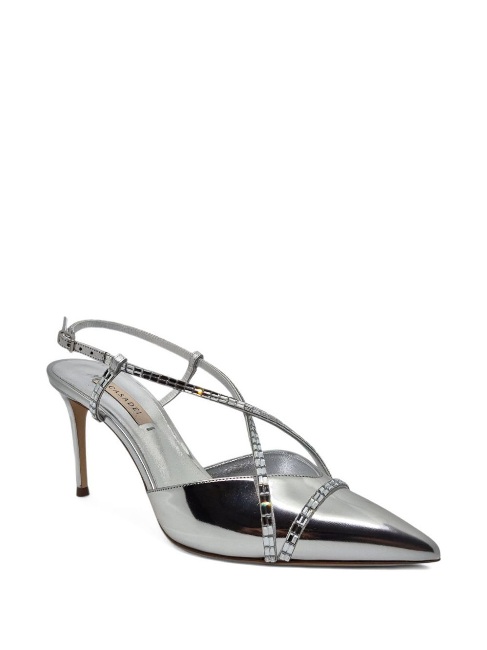 crystal-embellished slingback pumps - 2