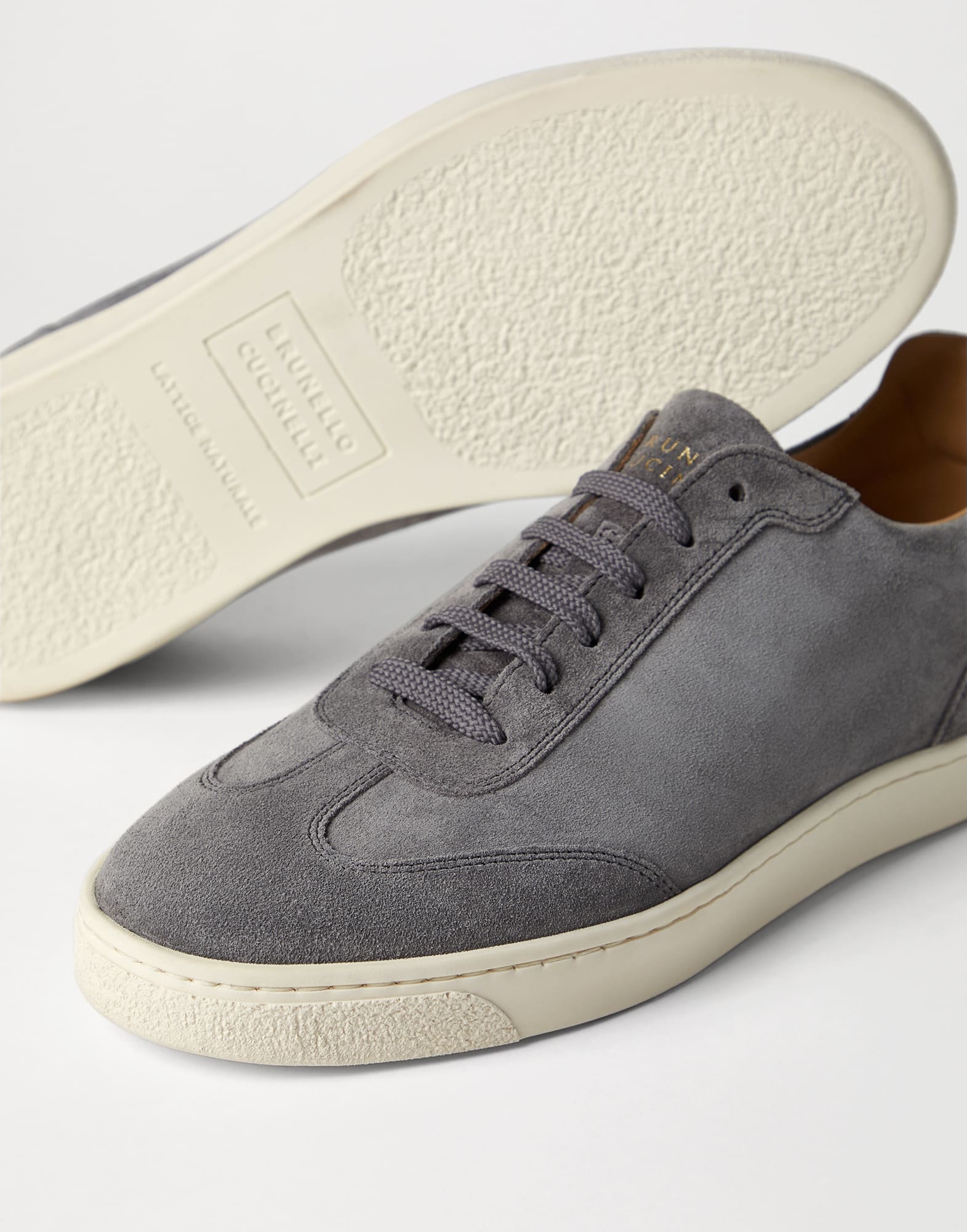 Suede sneakers with natural rubber sole - 3