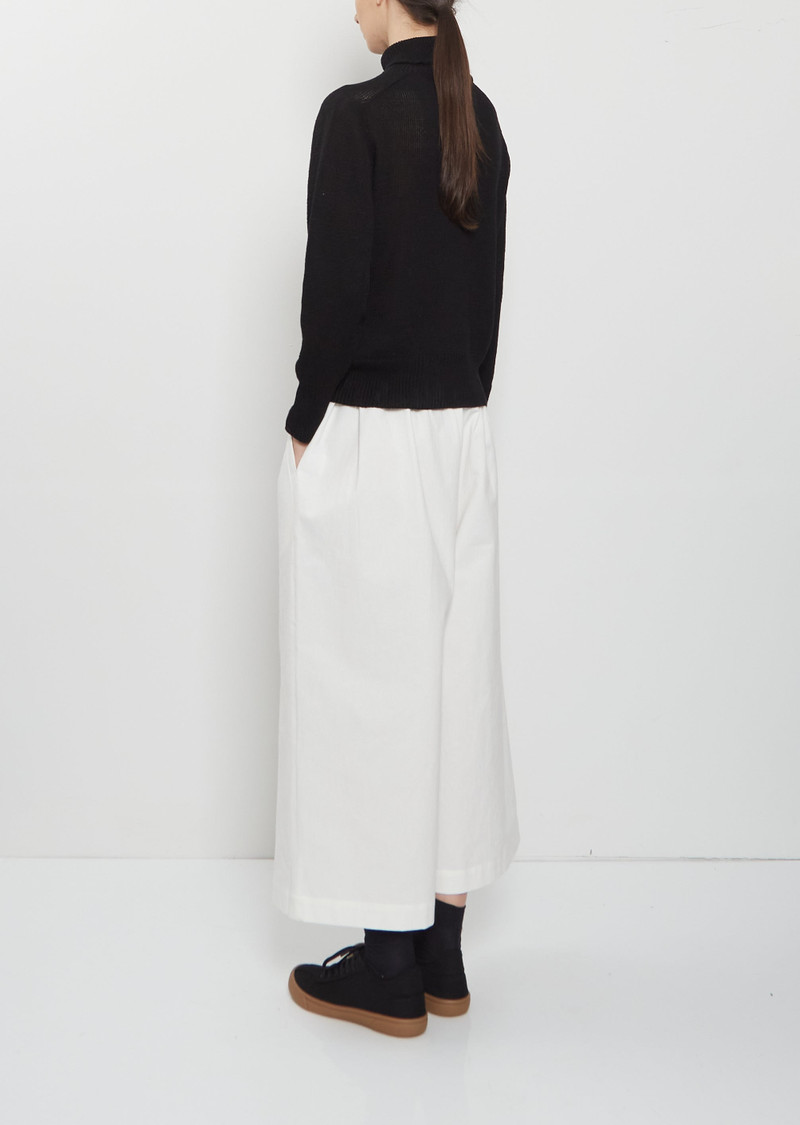 MARGARET HOWELL Seamless Linen Cotton Sweater — Black outlook