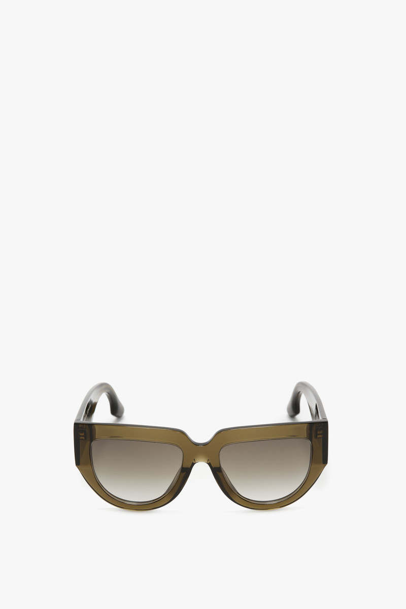 Soft Square Acetate Sunglasses In Khaki 1