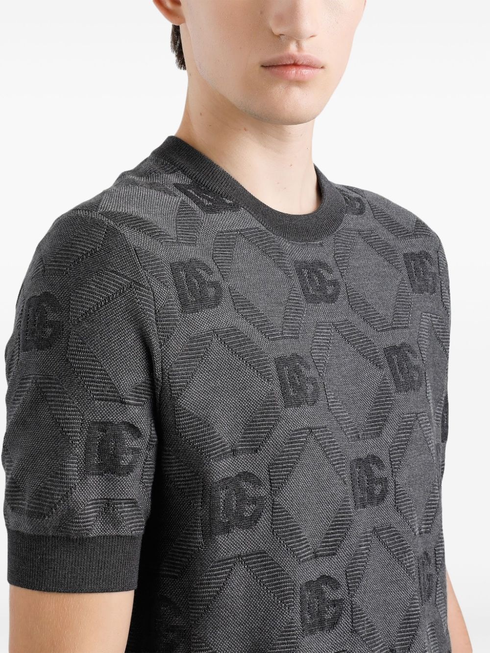 logo-jacquard T-shirt - 4