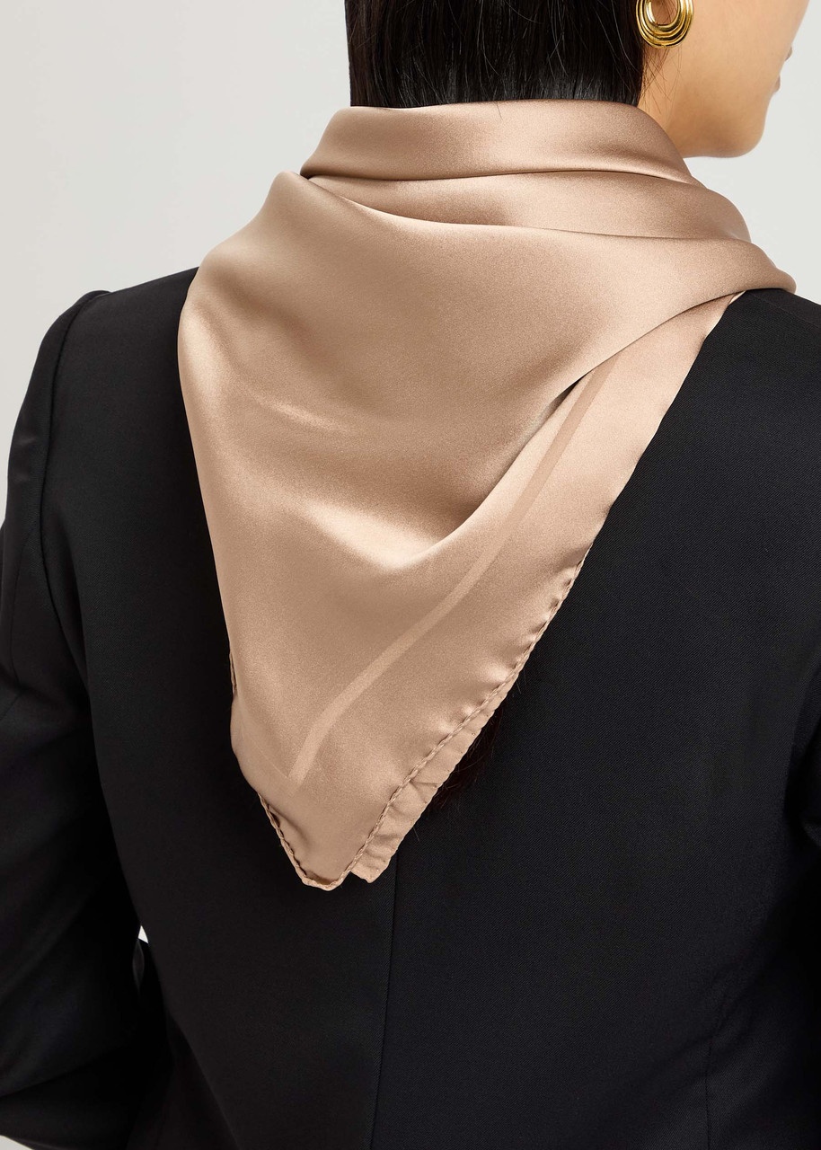 Saint Laurent Grand Logo-jacquard Silk Scarf - 2