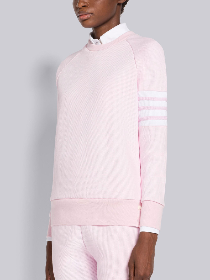 Thom Browne Waffle 4-Bar Raglan Sweatshirt outlook