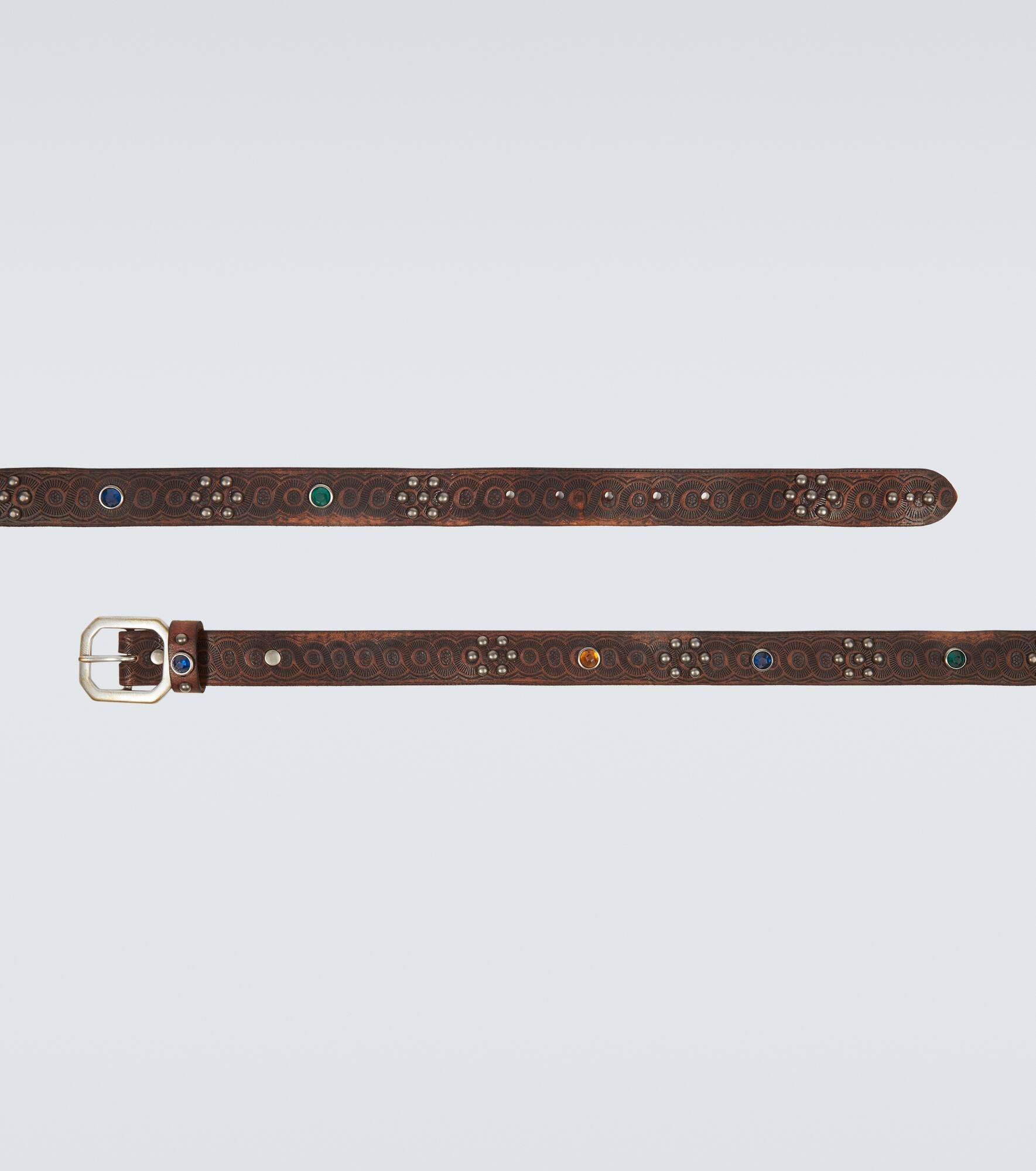 Rasco embellished leather belt - 4