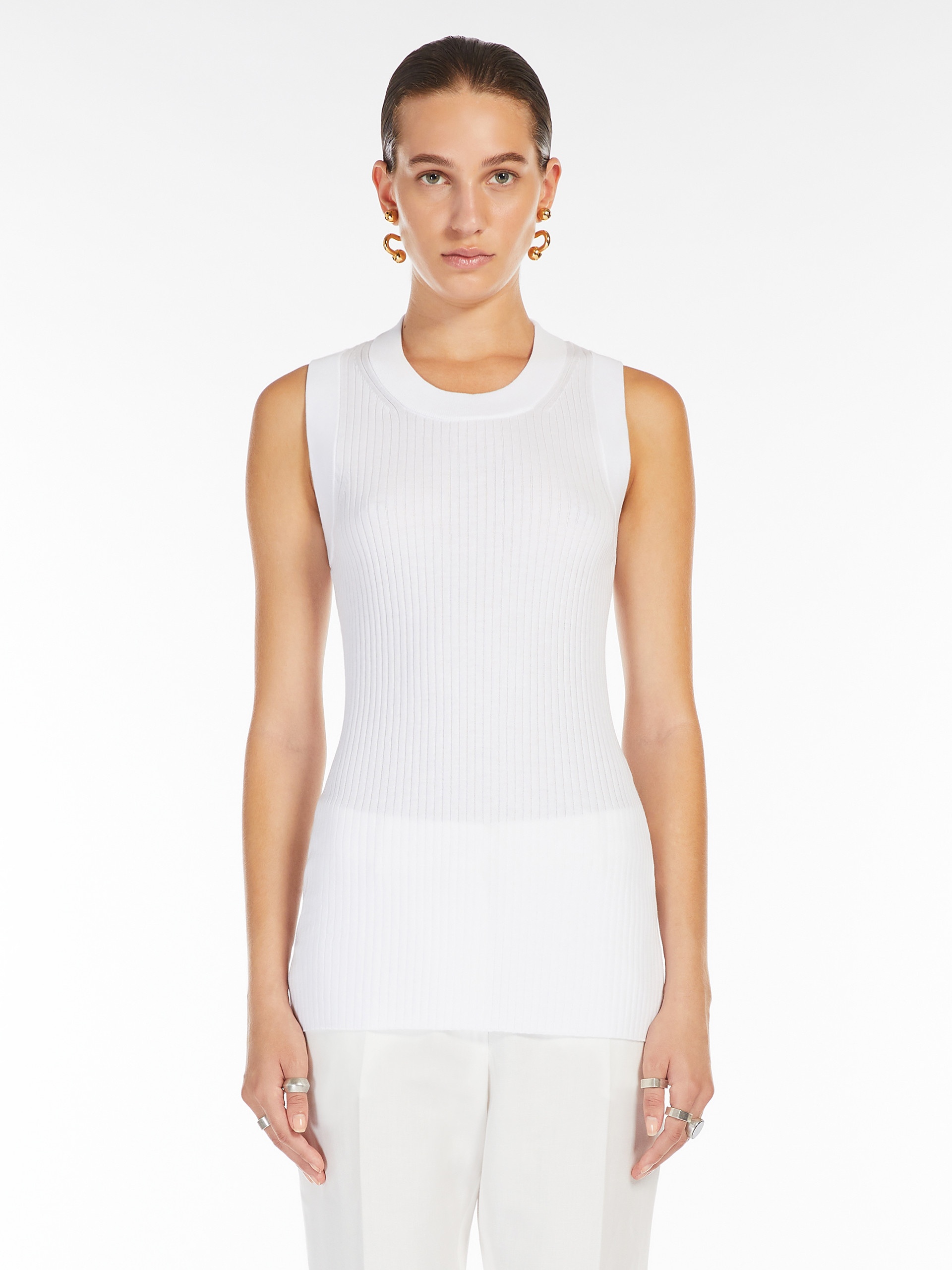 TIONE Ribbed cotton tank top - 3