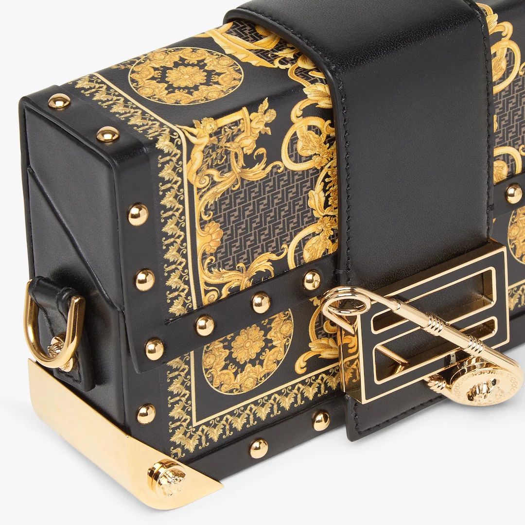 Fendace leather bag with multicolor print - 5