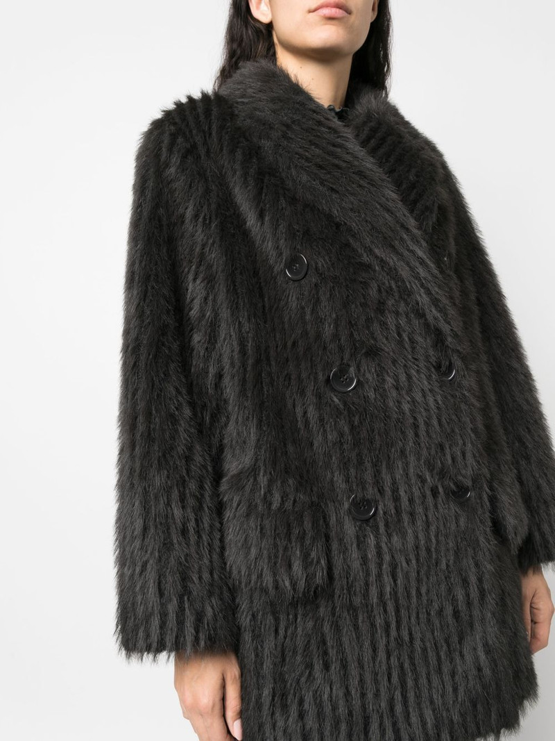 Zenni double-breasted faux-fur jacket 5