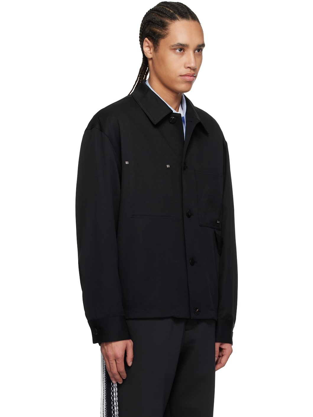 Black Pocket Detail Shirt - 2