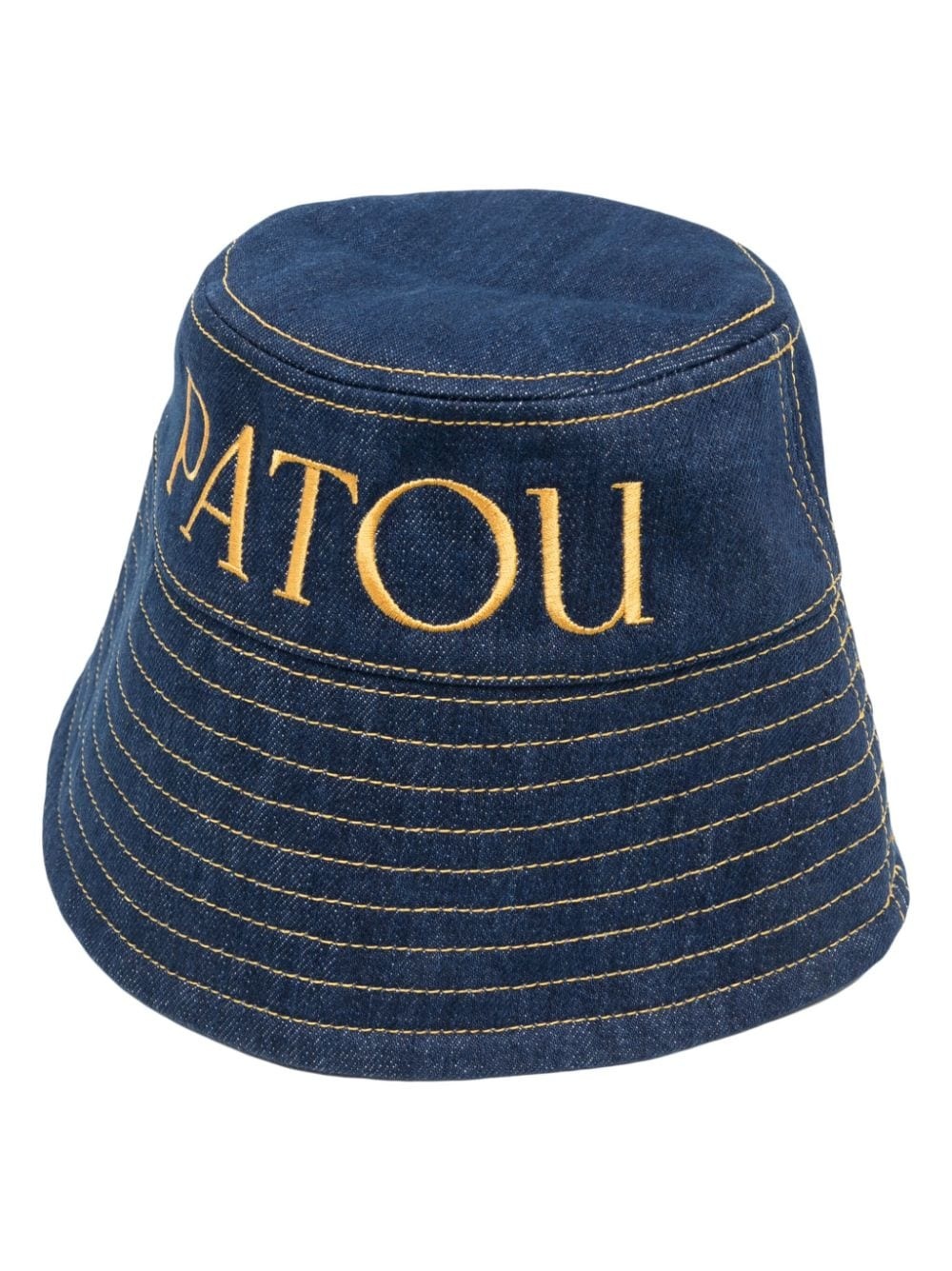 logo-embroidered denim bucket hat - 1
