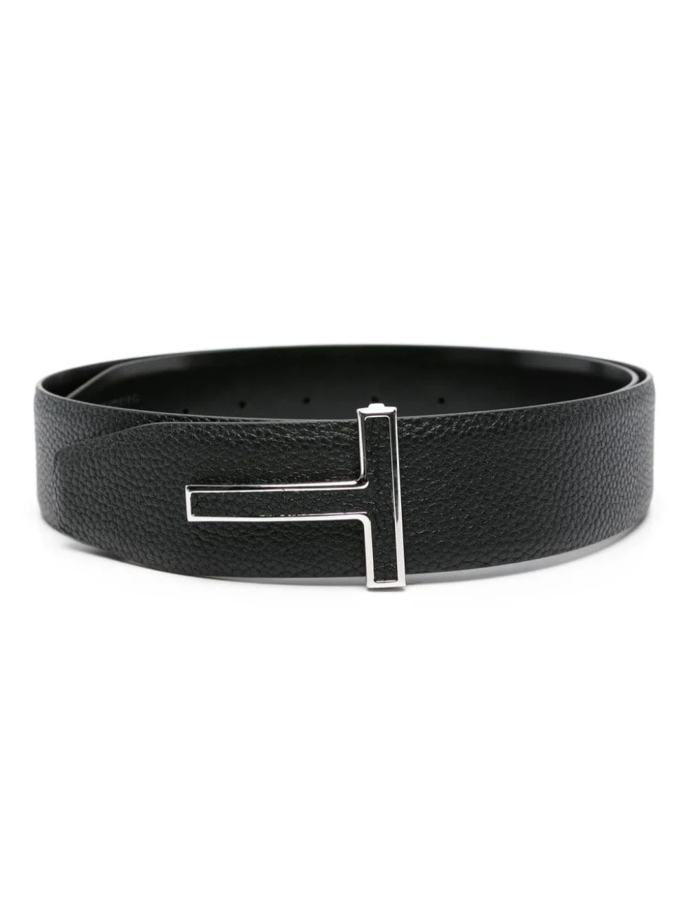 T-buckle leather belt - 1