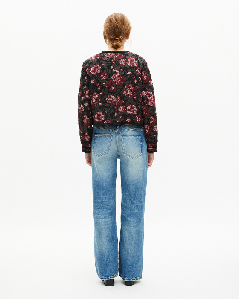 BURGUNDY PINK JACQUARD JACKET 3