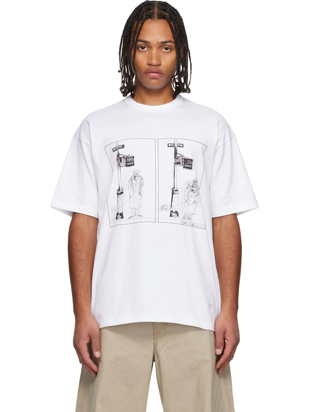 White Print T-shirt - 1