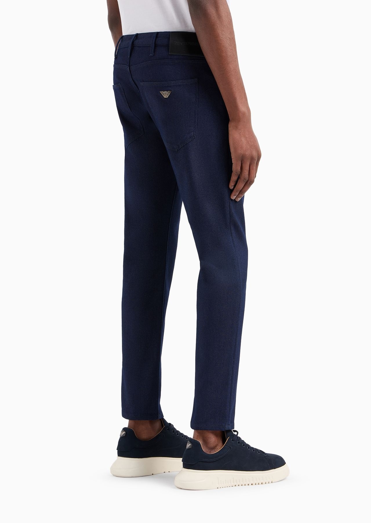Slim-fit J06 trousers in textured, yarn-dyed fabric - 3