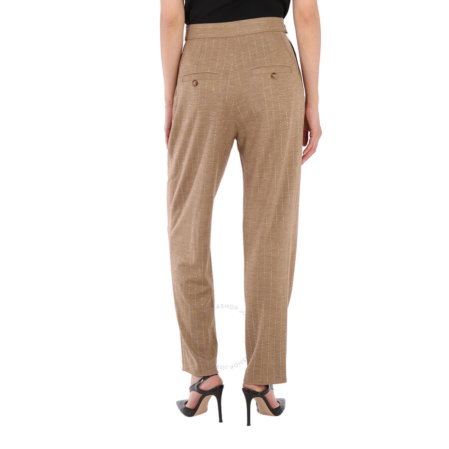 Burberry Ladies Pecan Melange Tailored Trousers - 6