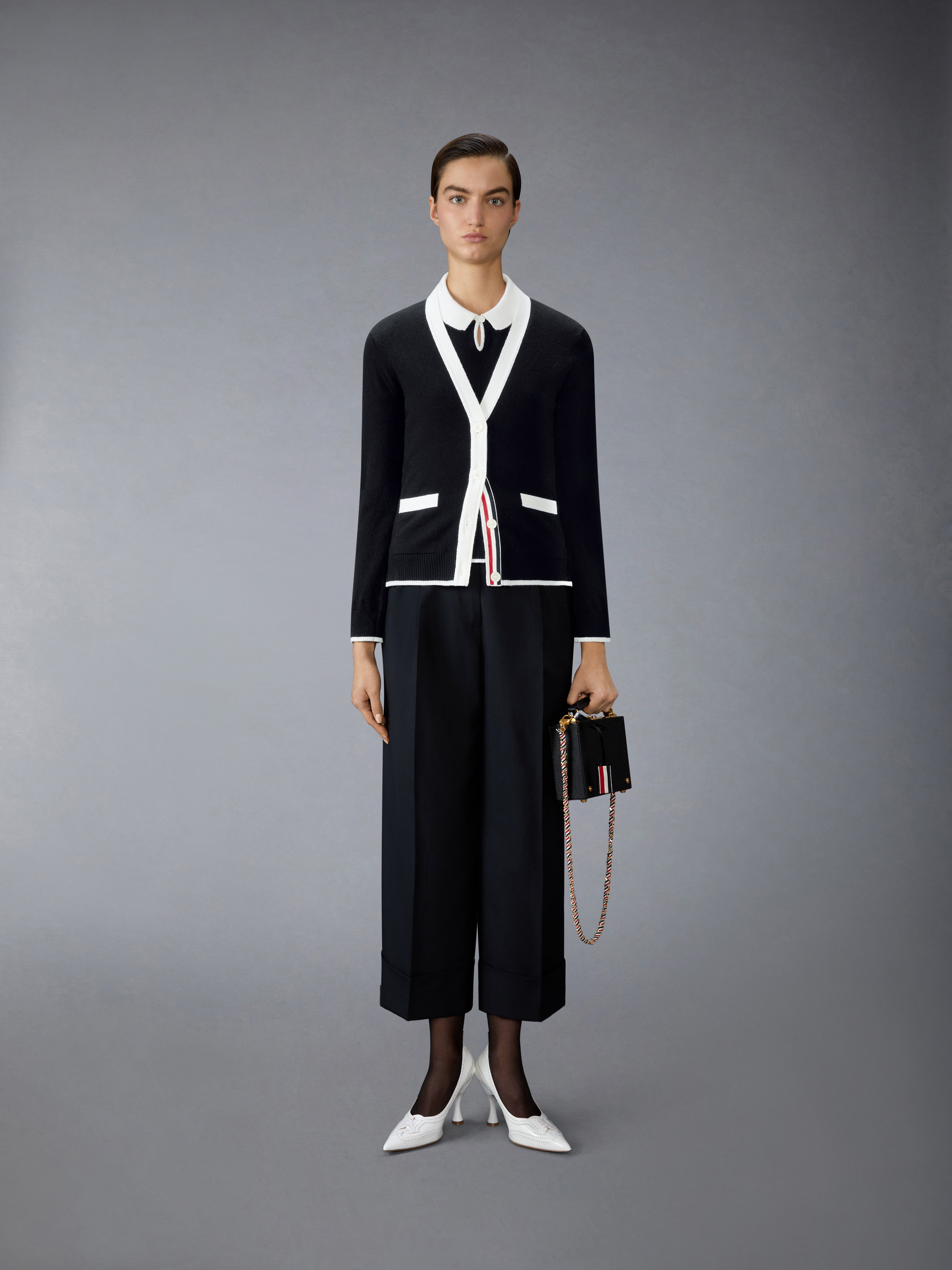 JERSEY STITCH CASHMERE POLO - 4