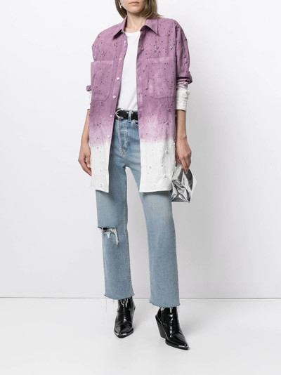 Faith Connexion bleached two-tone shirt jacket outlook