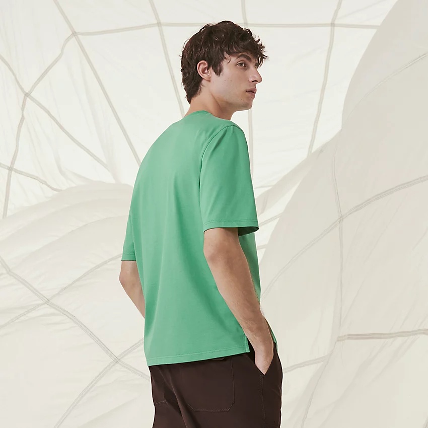 Leather detail t-shirt - 2