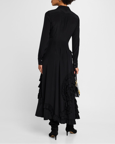 ULLA JOHNSON Gwen Ruffled Maxi Shirtdress outlook