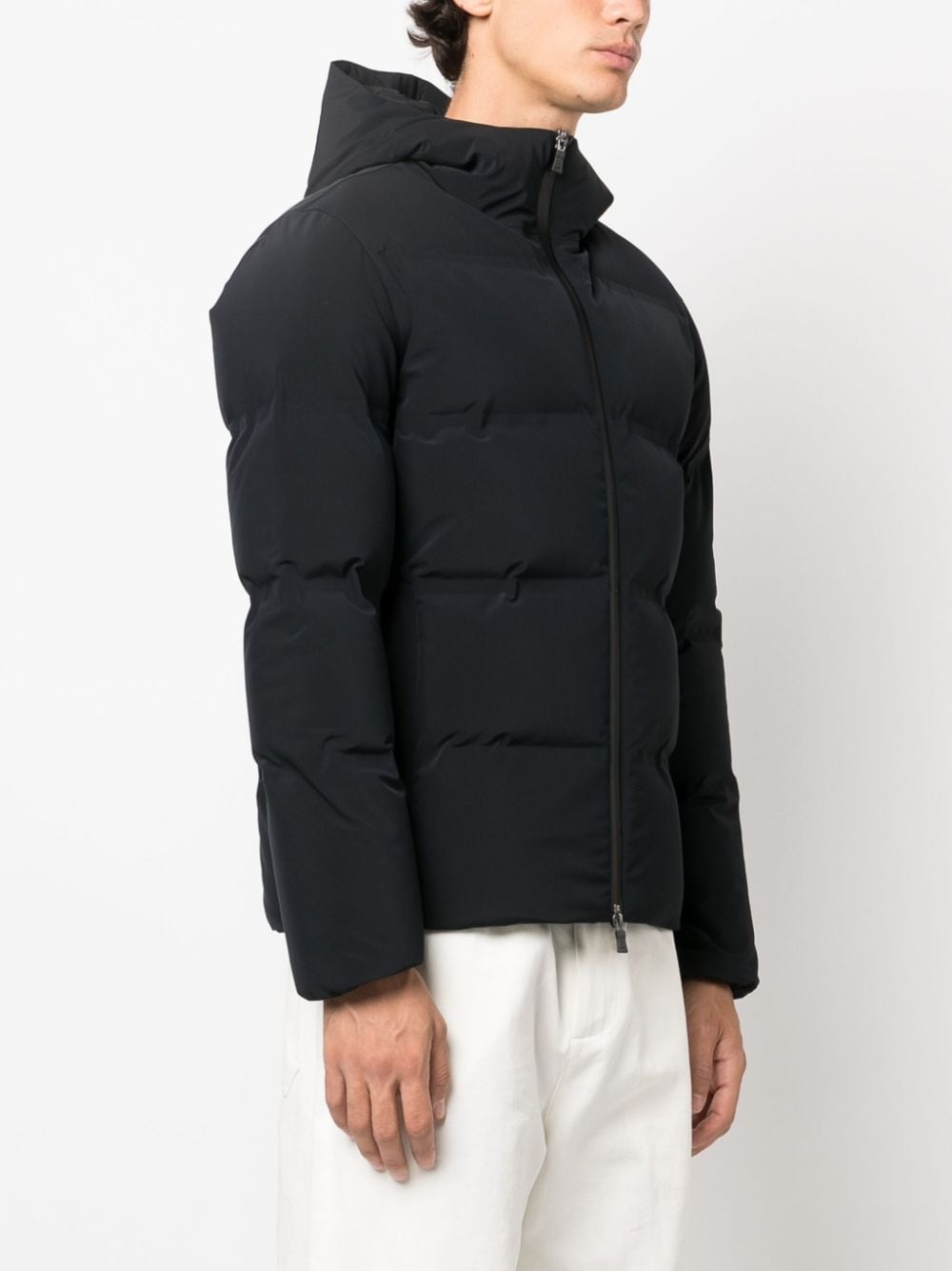 high-neck padded hooded jacket - 3