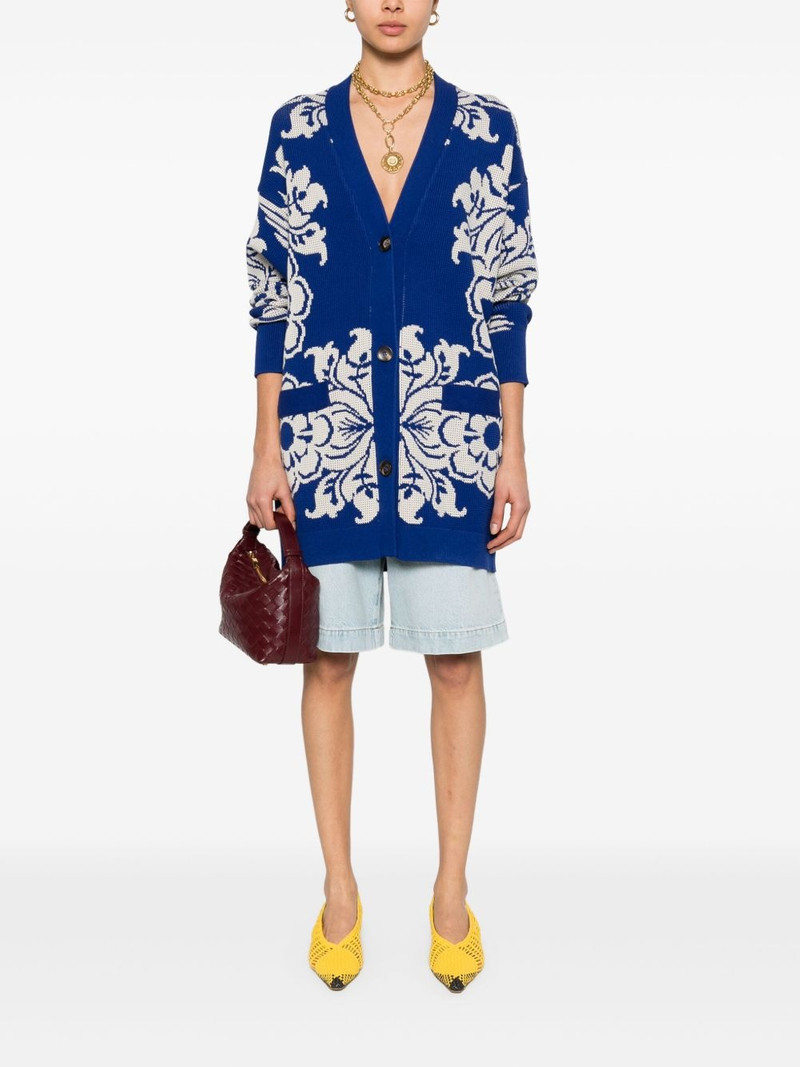 Etro floral-jacquard cardi-coat outlook