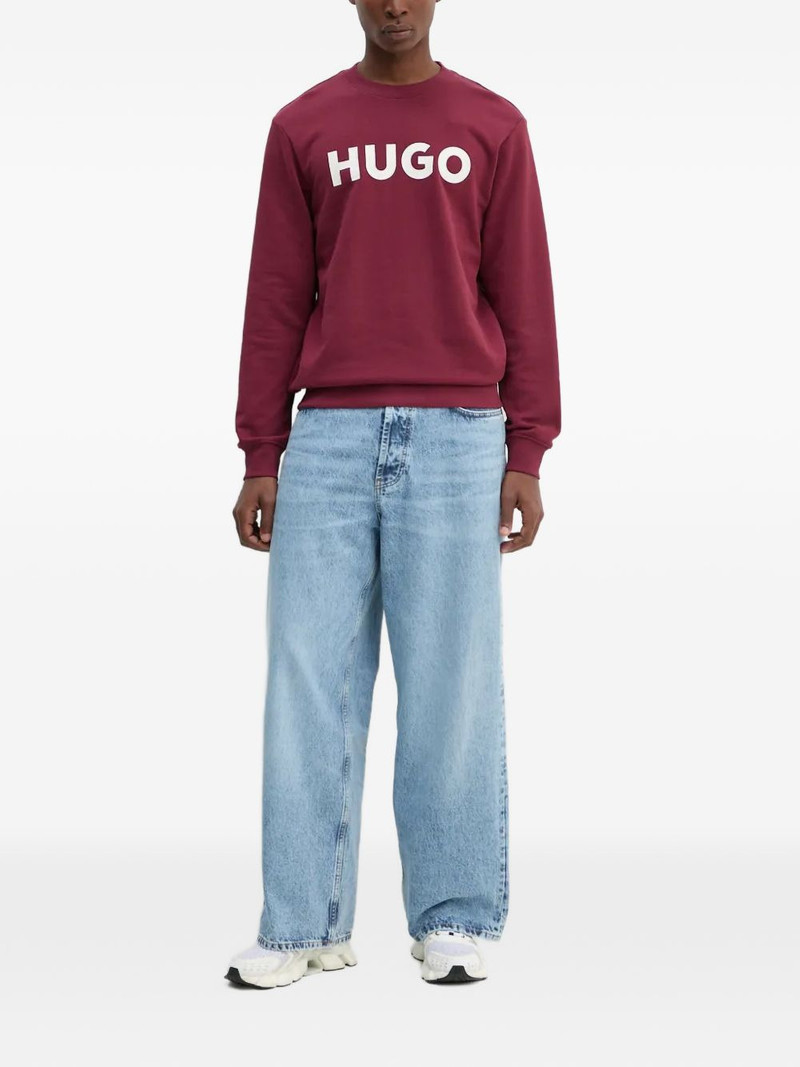 HUGO logo-print crew-neck sweater outlook