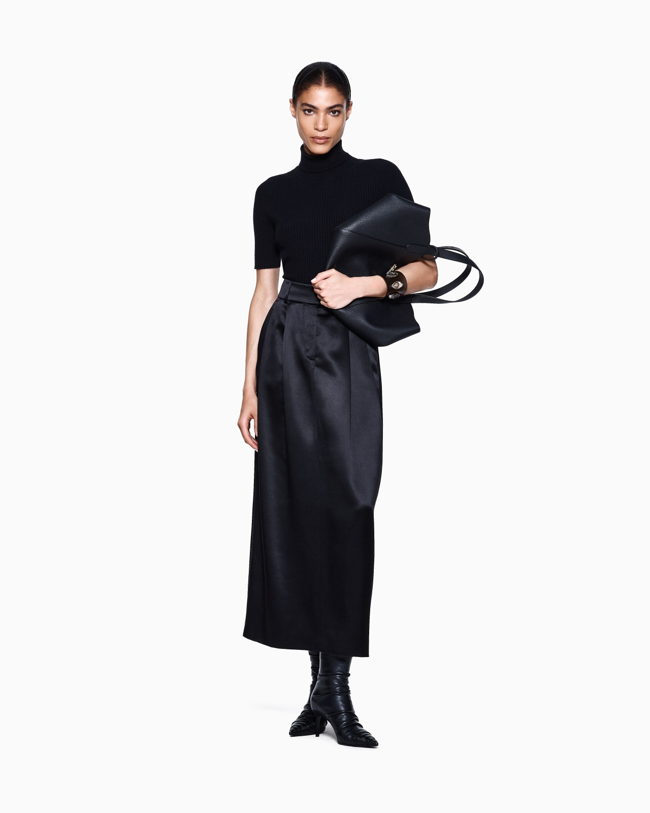 SHORT-SLEEVED CASHMERE ROLLNECK JUMPER - 2
