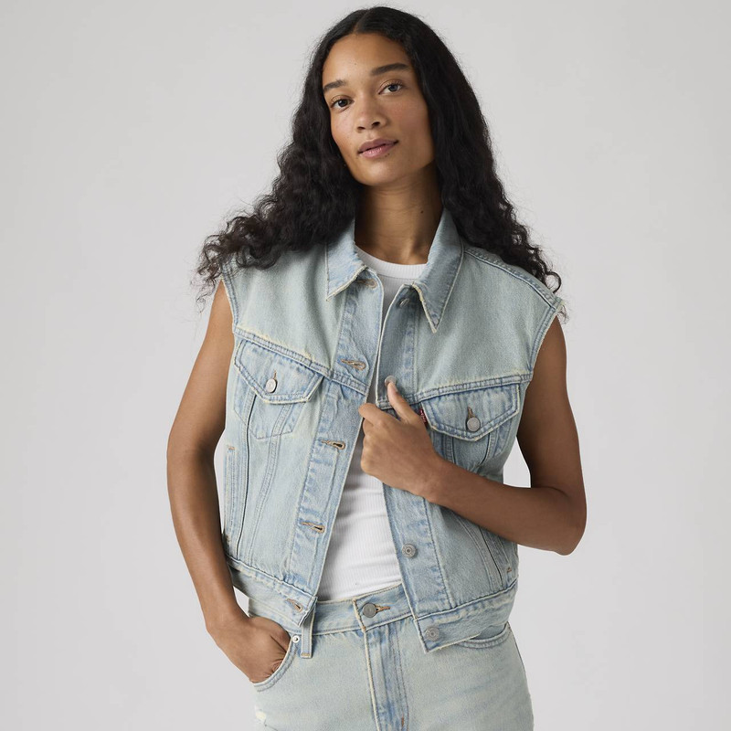 SHRUNKEN '90S TRUCKER VEST 1