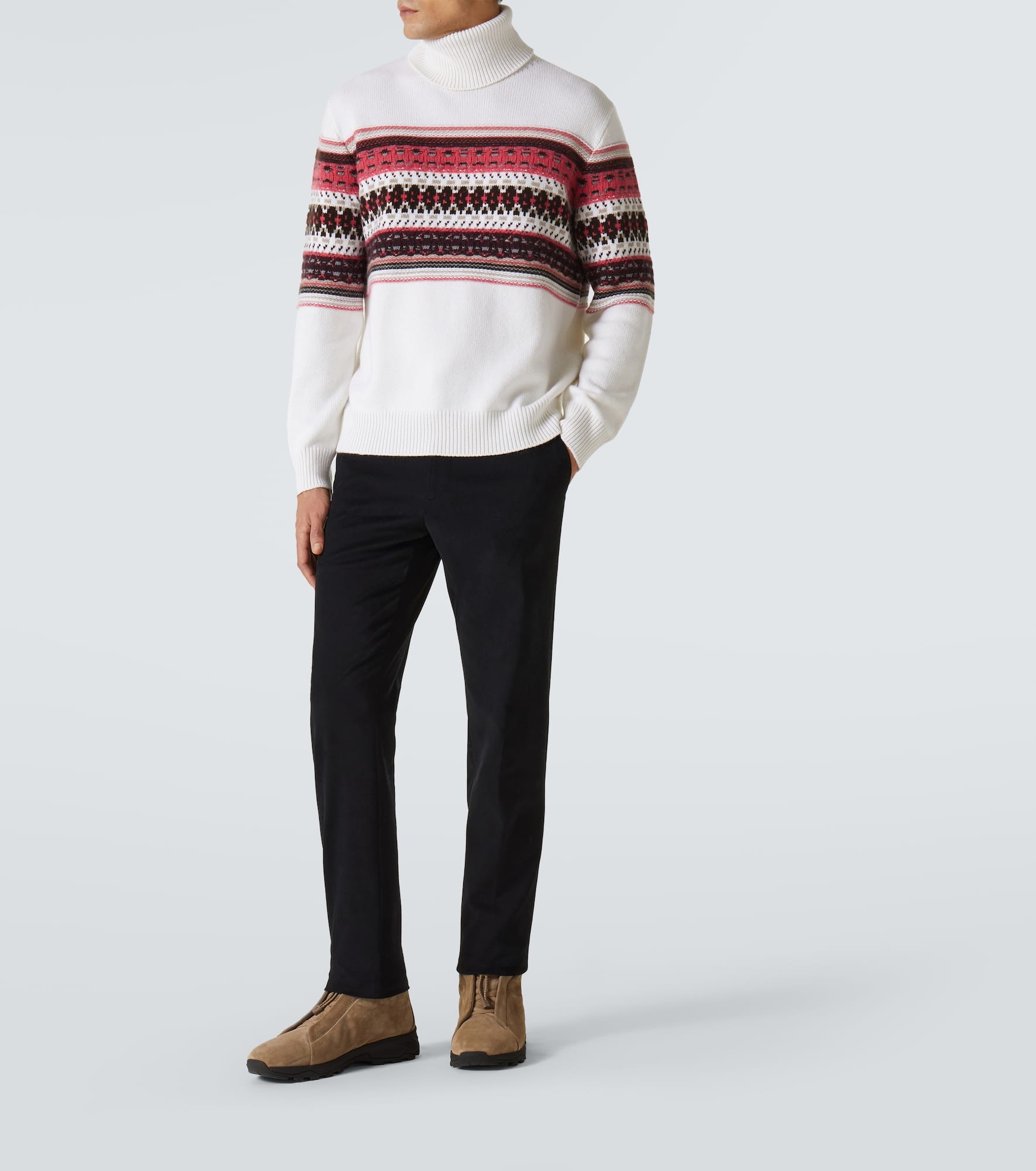 Winter mid-rise cotton chinos - 2