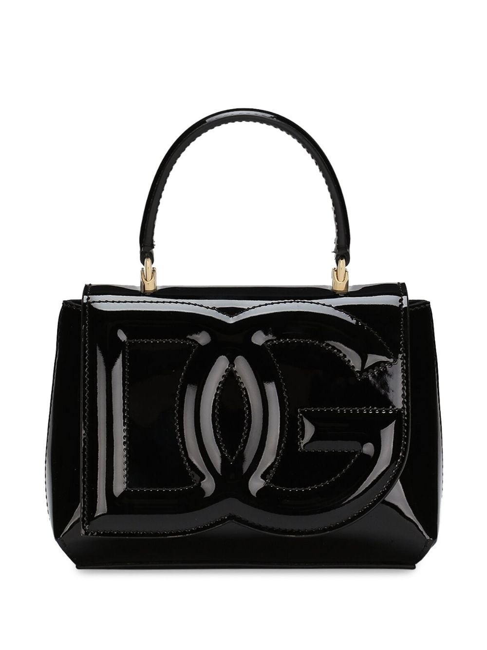 logo-embossed leather bag - 1