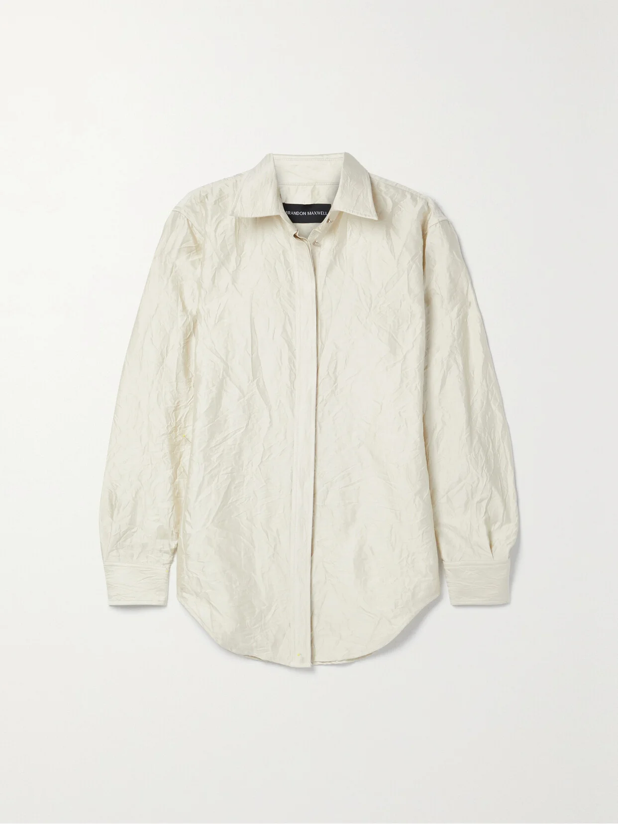 The Allie Crinkled Satin-twill Shirt - 1