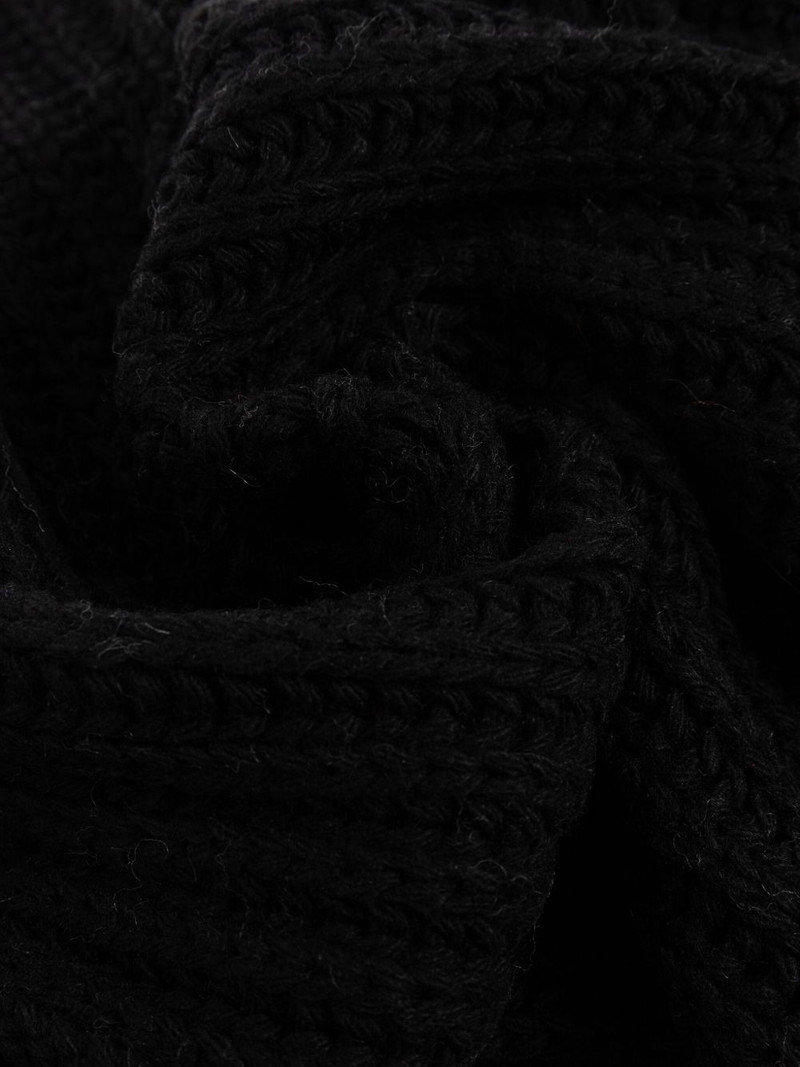 ribbed-knit fringe scarf 4