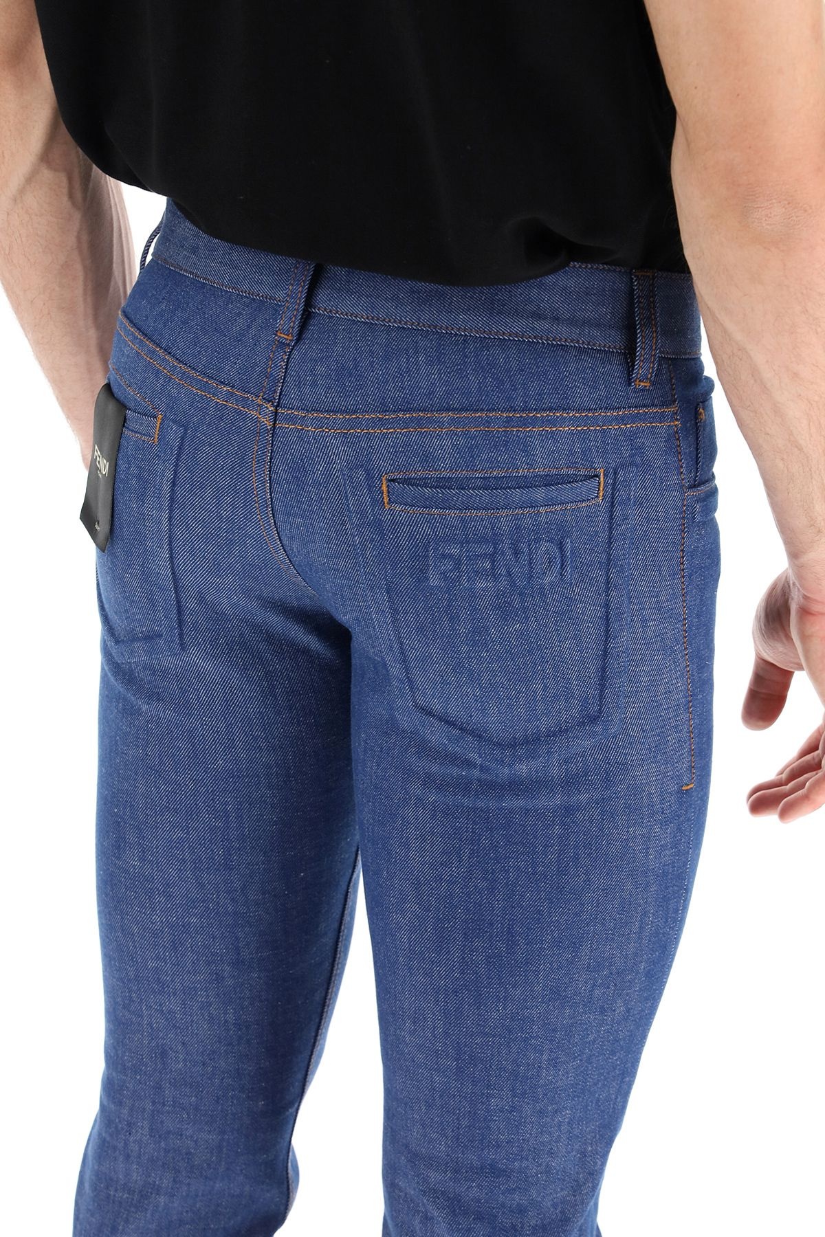 JEANS WITH EMBOSSED LOGO - 5