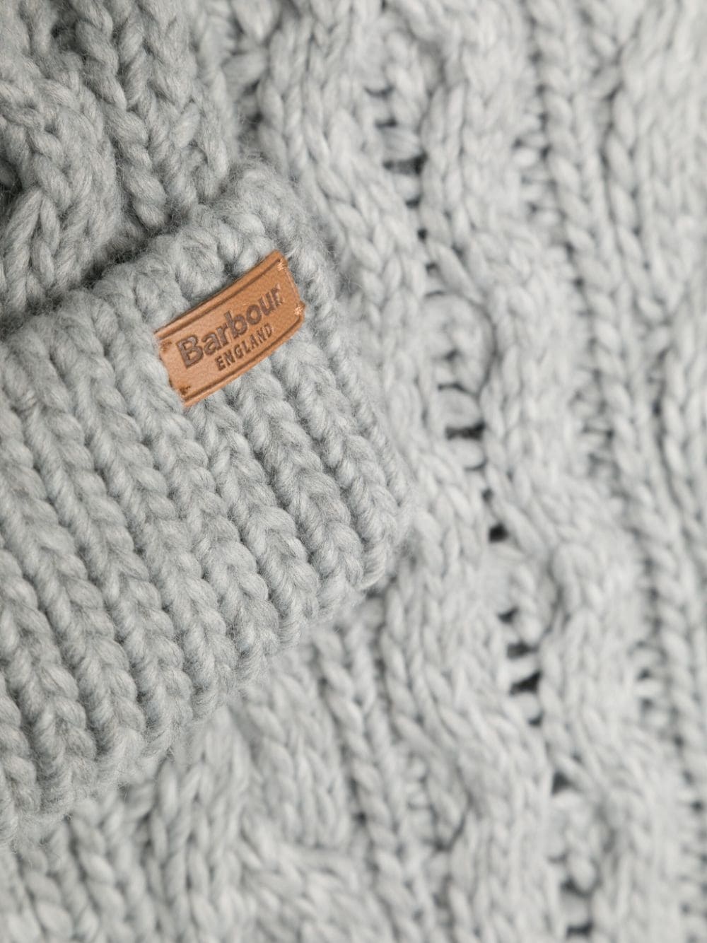 pompom-detail cable-knit scarf set - 3