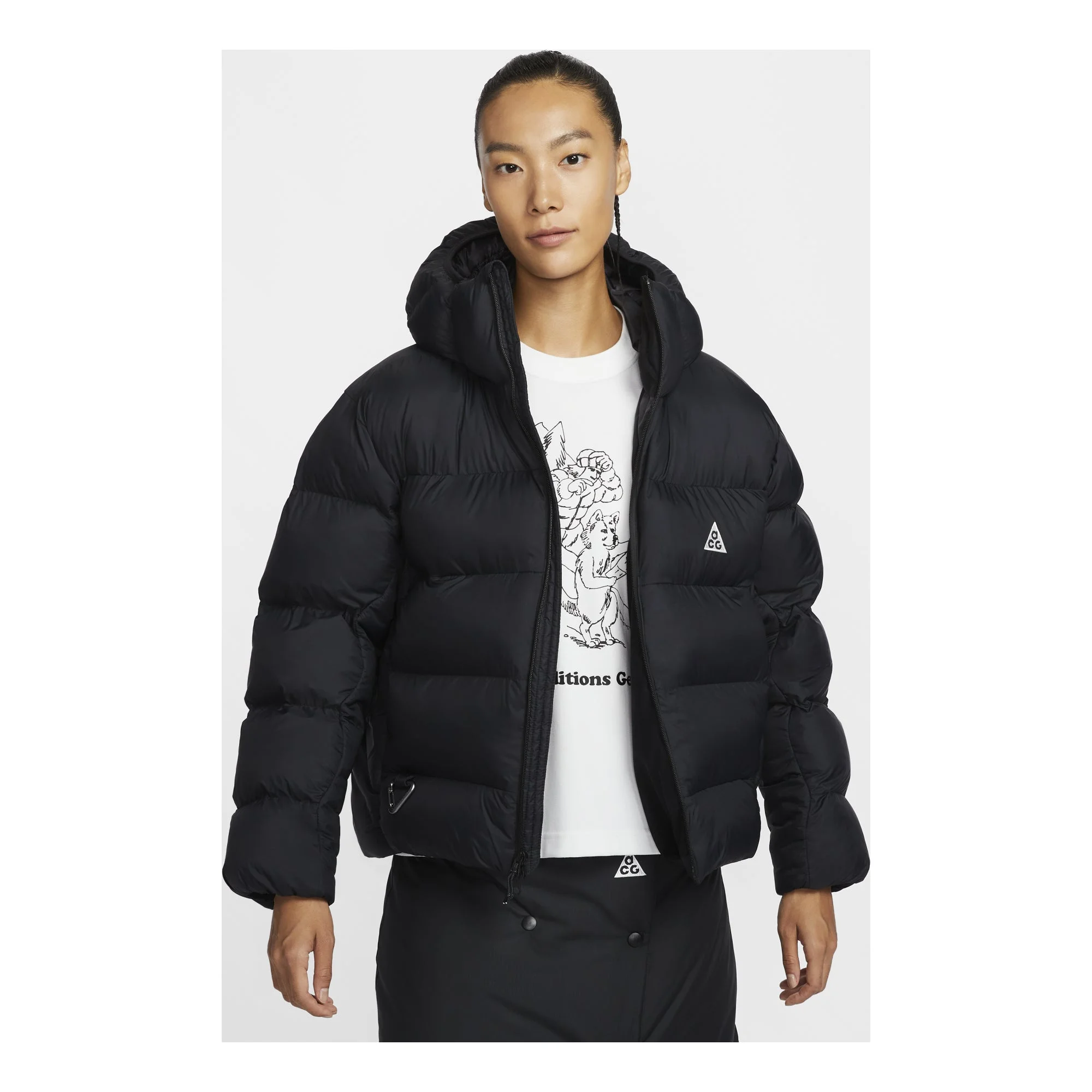 (WMNS) Nike ACG Lunar Lake PrimaLoft Therma-FIT ADV Loose Hooded Jacket Asia Sizing 'Black' FZ6762-0 - 1