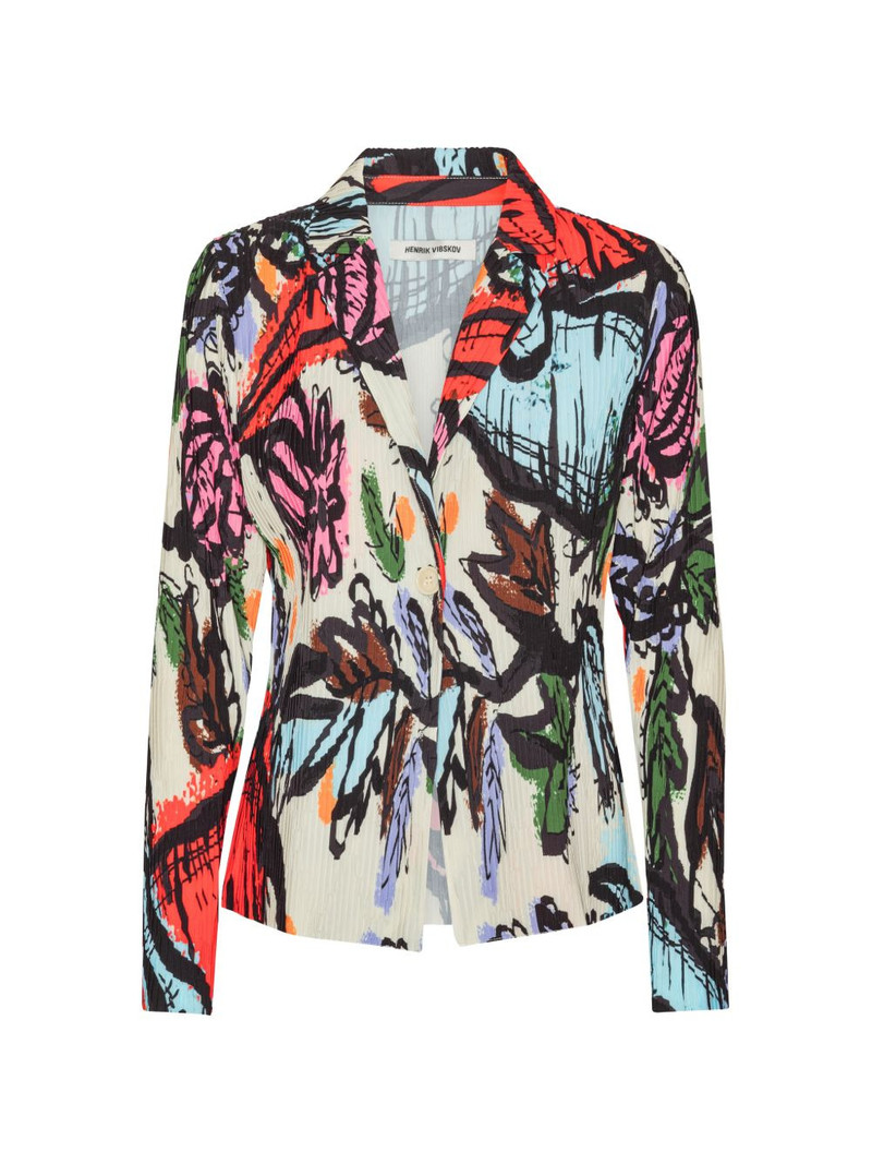 plissé floral jacket 1