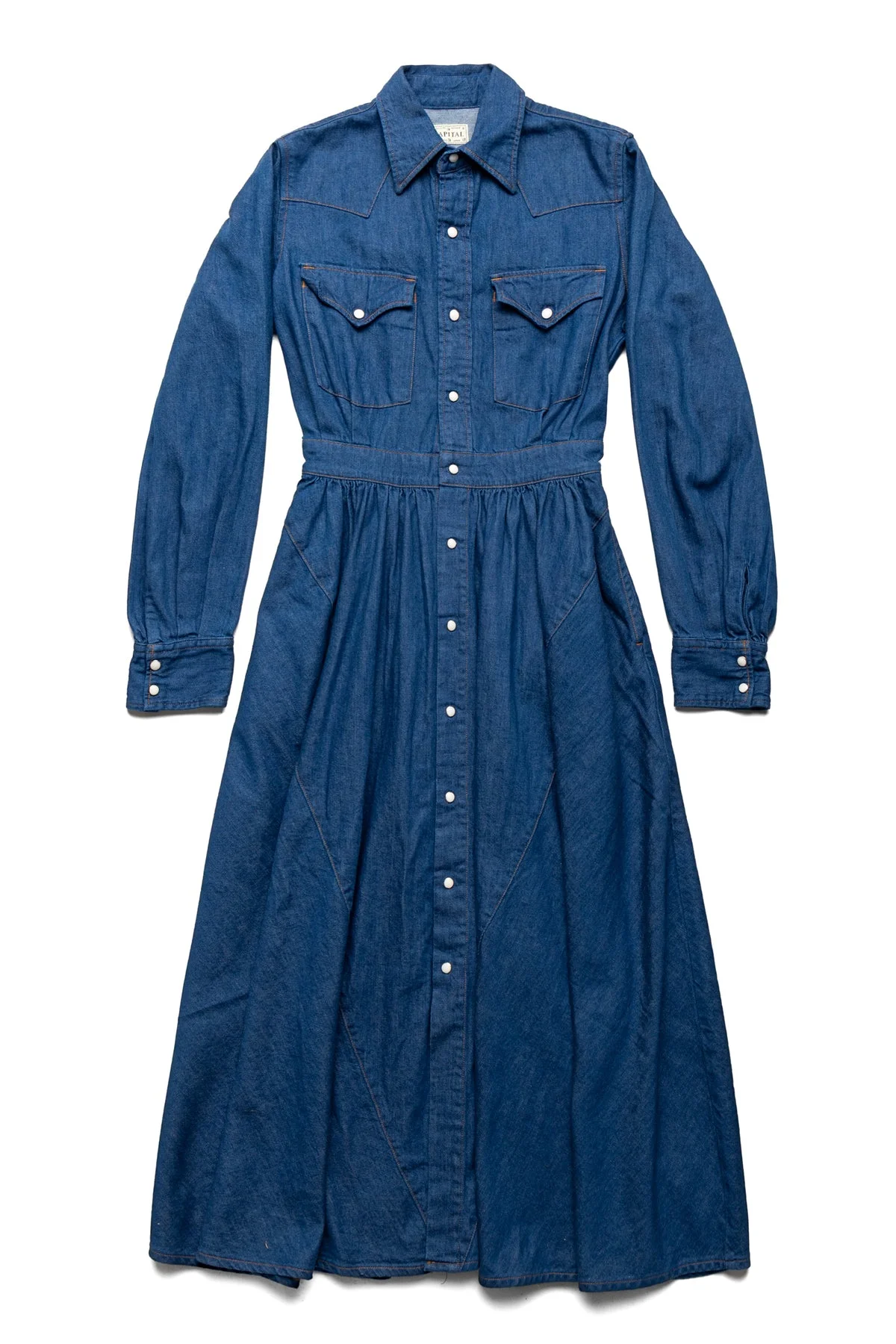 8oz Denim HUSKY Western Dress - Indigo - 1