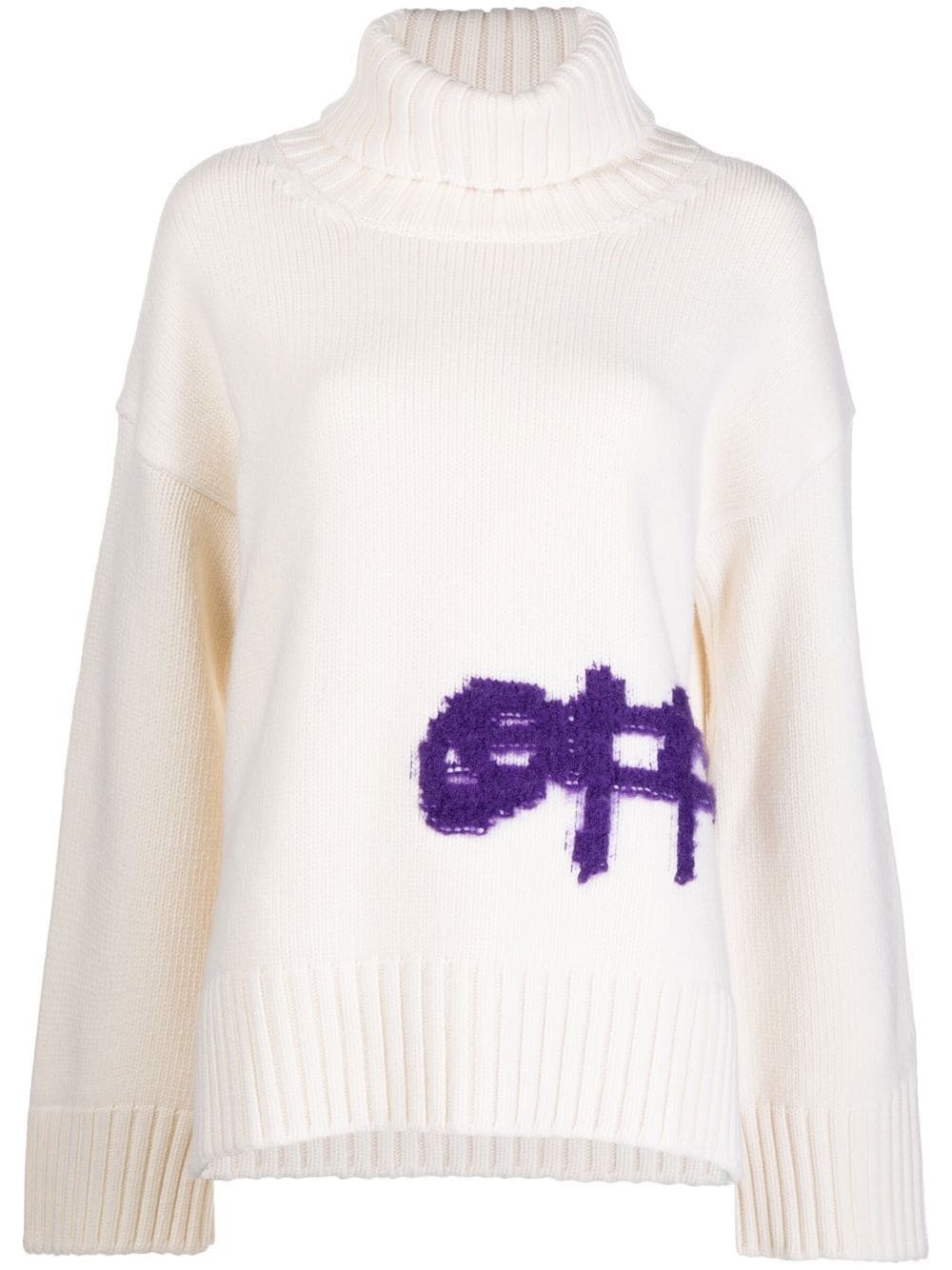 intasia-logo roll-neck jumper - 1