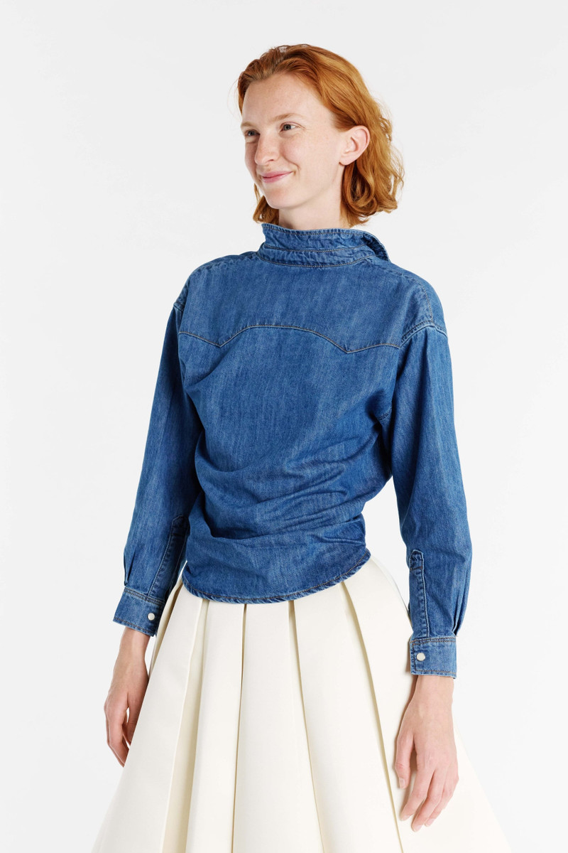 BACK TO FRONT DENIM SHIRT MID BLUE 3