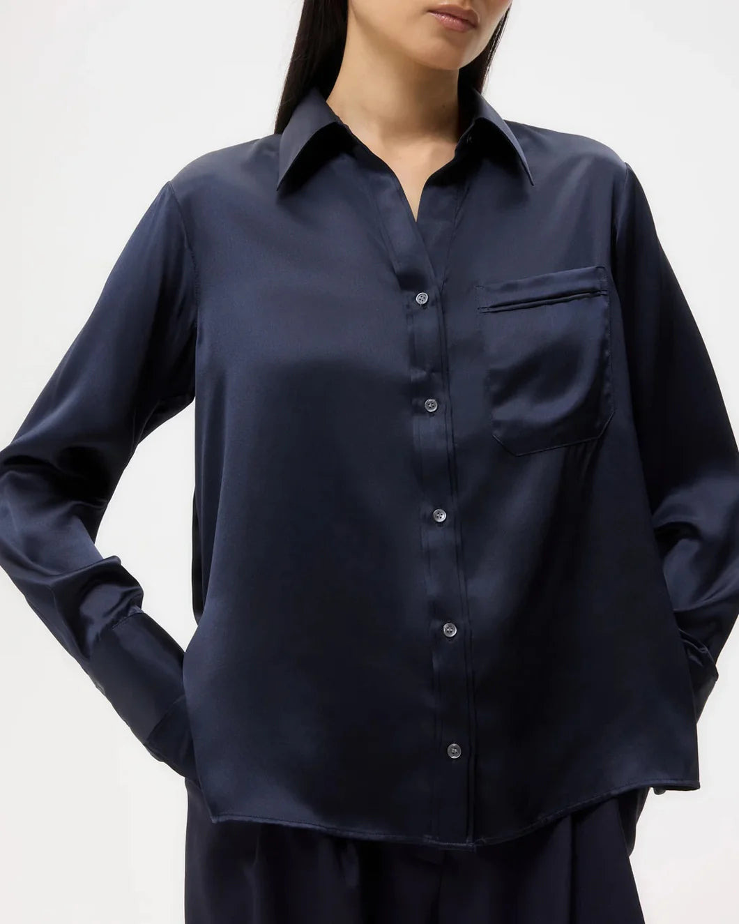 JOEY SHIRT IN SILK CHARMEUSE - 5
