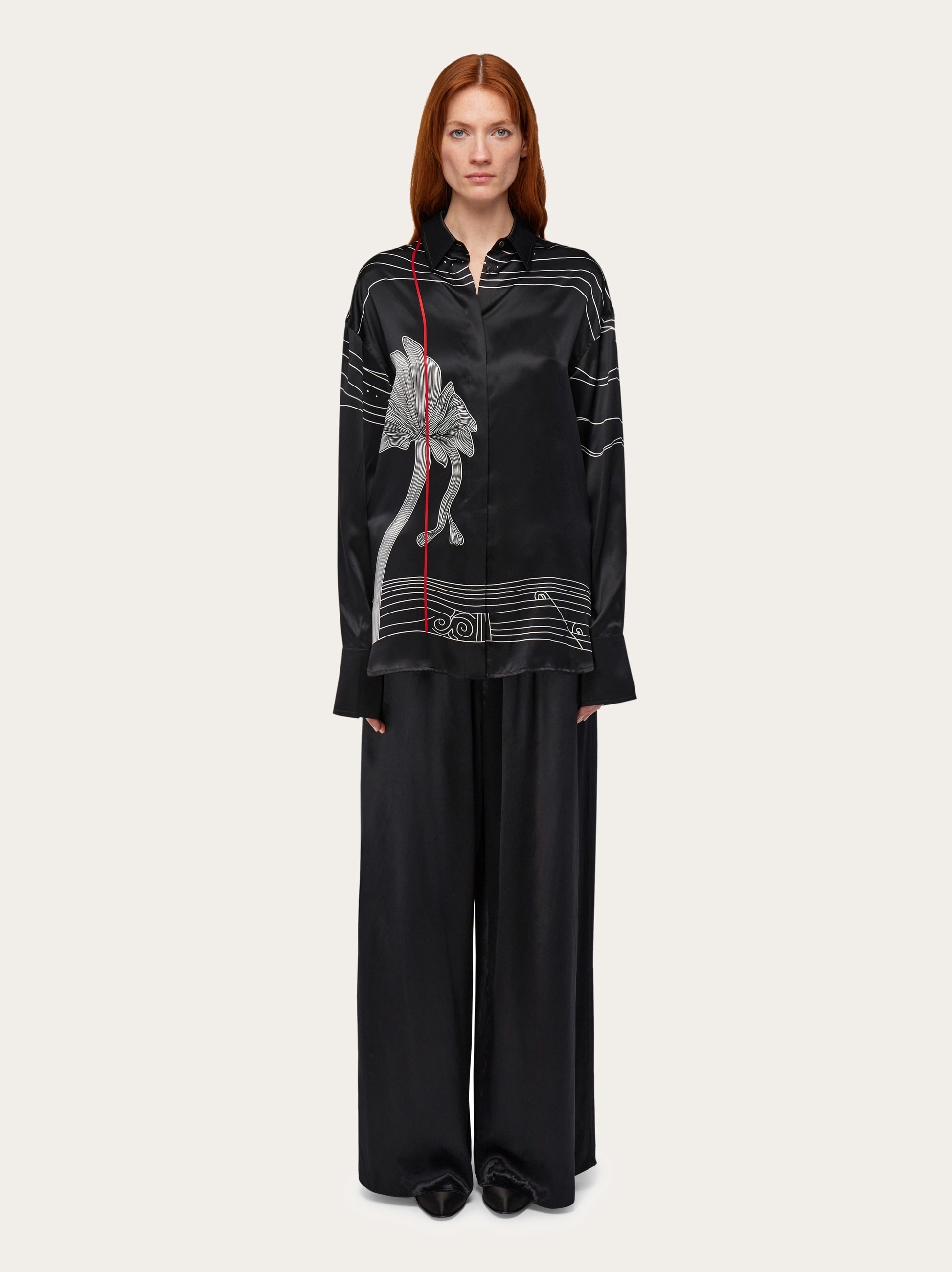 Printed silk shirt - 8
