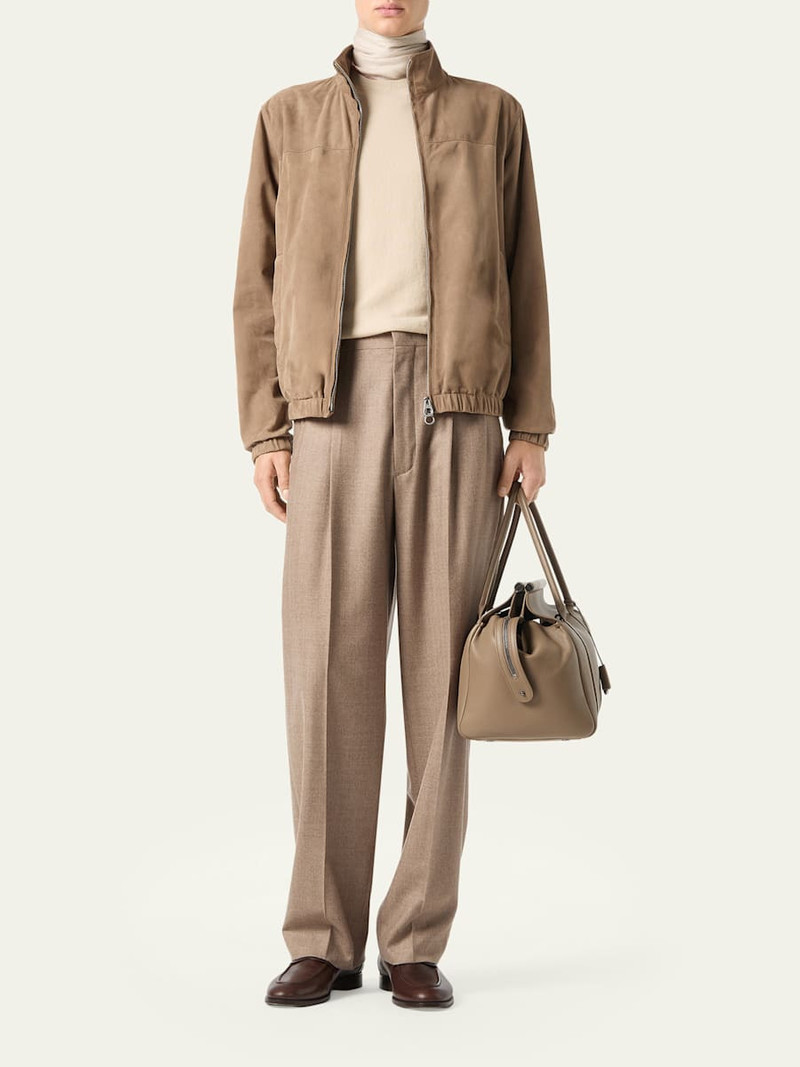 Loro Piana Men's Suede Bomber Jacket outlook