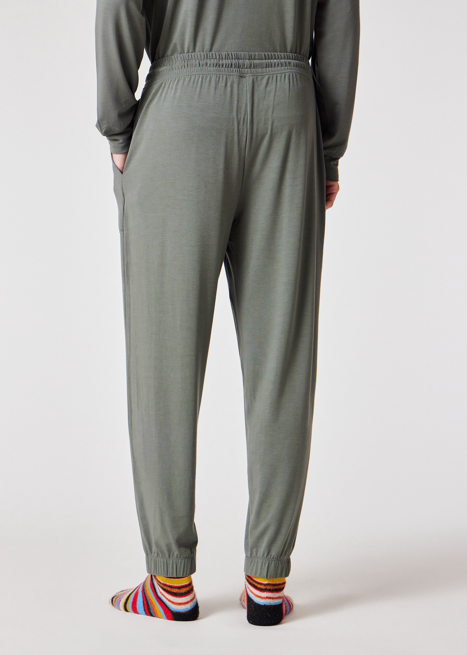 Khaki Modal-Blend Lounge Pants - 4