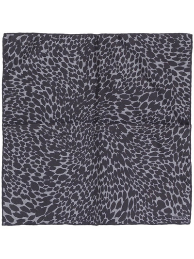 TOM FORD animal-print silk scarf outlook