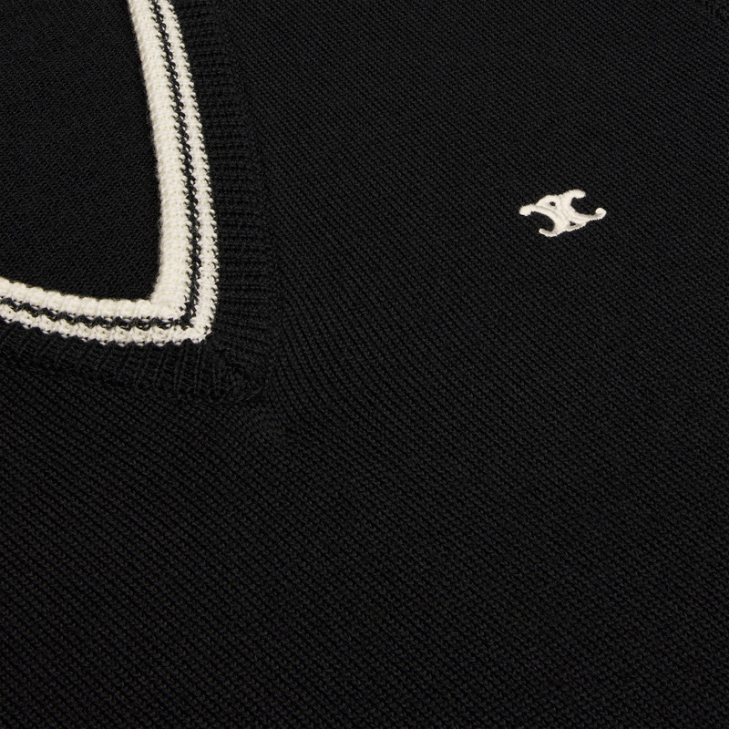 triomphe V-neck sweater in wool 4